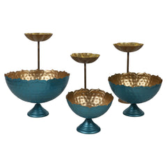 Green Taj Urli Bowl with Detachable Tealight Holder Set of 6