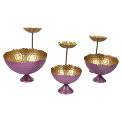 Purple Taj Urli Bowl with Detachacble Tealight Holder Set of 6