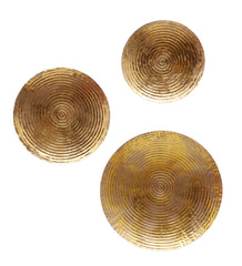 Round Ring Gold Foil Wall Decor Set of 3