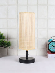 Wood Table Lamp with Bamboo Shade (ACAP01)