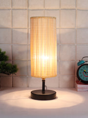 Wood Table Lamp with Bamboo Shade (ACAP01)