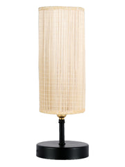 Wood Table Lamp with Bamboo Shade (ACAP01)