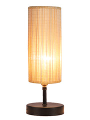 Wood Table Lamp with Bamboo Shade (ACAP01)