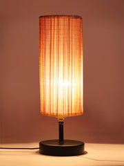 Wood Table Lamp with Bamboo Shade (ACAP01)