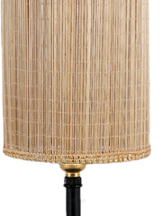 Wood Table Lamp with Bamboo Shade (ACAP01)