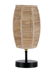 Wood Table lamp with Bamboo Shade (ACAP02)