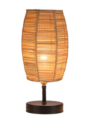 Wood Table lamp with Bamboo Shade (ACAP02)