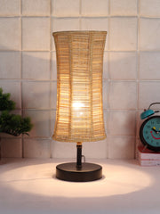 Wood Table lamp with Bamboo Shade (ACAP03)