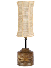 Wood Table lamp with Bamboo Shade (AEAP03)