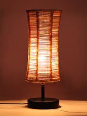 Wood Table lamp with Bamboo Shade (ACAP03)