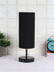 Wood Table Lamp with Black Cotton Shade (ACAP05)