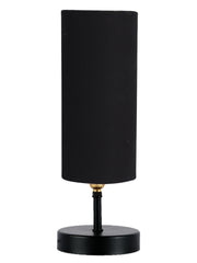 Wood Table Lamp with Black Cotton Shade (ACAP05)