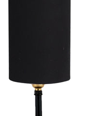 Wood Table Lamp with Black Cotton Shade (ACAP05)