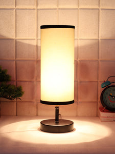 Wood Table lamp with Multicolor cotton Shade (ACAP10)