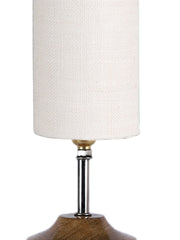 Wood Table lamp with White Jute Shade (AEAP12)