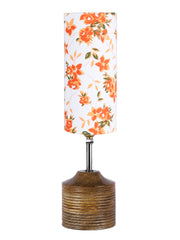 Wood Table lamp with Multicolor cotton Shade (AEAP16)