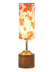 Wood Table lamp with Multicolor cotton Shade (AEAP16)