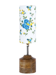 Wood Table lamp with Multicolor cotton Shade (AEAP17)