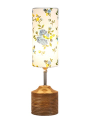 Wood Table lamp with Multicolor cotton Shade (AEAP17)