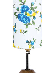 Wood Table lamp with Multicolor cotton Shade (AEAP17)