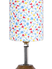 Wood Table lamp with Multicolor cotton Shade (AEAP18)