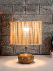 Bamboo Shade with Wood Lamp Base (AB)