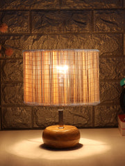 Bamboo Shade with Wood Lamp Base (AB)