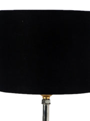 Black Cotton Shade with Wood Lamp Base (AD)