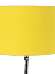 Yellow Cotton Shade with Wood Lamp Base (AJ)