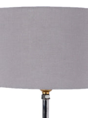 Grey Cotton Shade with Wood Lamp Base(AK)