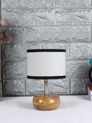 Multicolor Cotton Shade with Wood Lamp Base (AL)