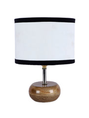 Multicolor Cotton Shade with Wood Lamp Base (AL)