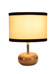 Multicolor Cotton Shade with Wood Lamp Base (AL)