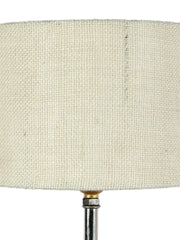 White Jute Shade with Wood Lamp Base (AI)