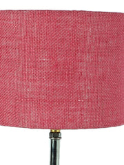 Pink Jute Shade with Wood Lamp Base (CI)
