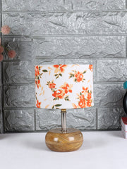 Multicolor Cotton Shade with Wood Lamp Base (YM)