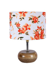 Multicolor Cotton Shade with Wood Lamp Base (YM)