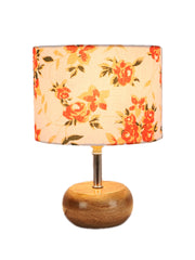 Multicolor Cotton Shade with Wood Lamp Base (YM)