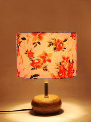 Multicolor Cotton Shade with Wood Lamp Base (YM)