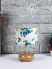 Multicolor Cotton Shade with Wood Lamp Base (YN)