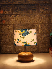 Multicolor Cotton Shade with Wood Lamp Base (YN)
