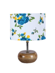 Multicolor Cotton Shade with Wood Lamp Base (YN)