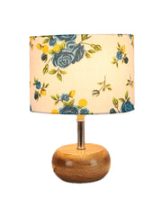 Multicolor Cotton Shade with Wood Lamp Base (YN)