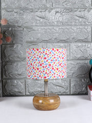 Multicolor Cotton Shade with Wood Lamp Base (YK)