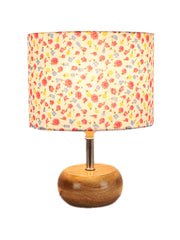 Multicolor Cotton Shade with Wood Lamp Base (YK)