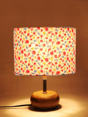 Multicolor Cotton Shade with Wood Lamp Base (YK)