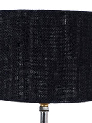 Black Jute Shade with Wood Lamp Base (kjl)