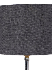 Grey Jute Shade with Wood Lamp Base (JH87)
