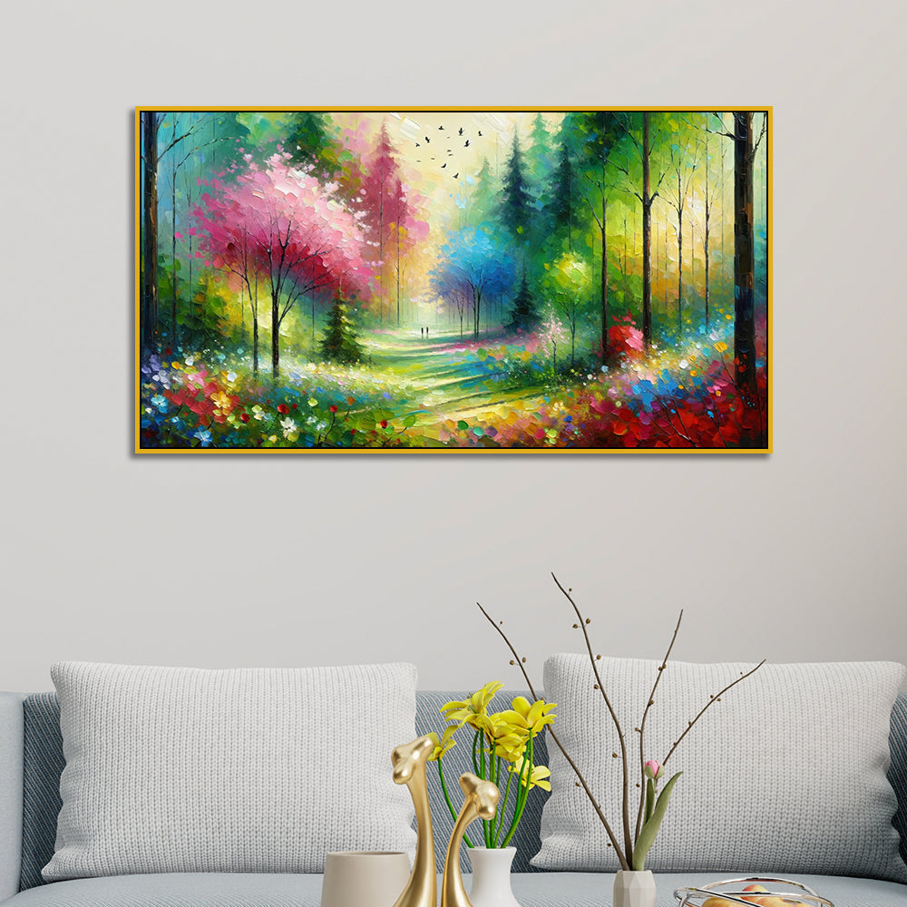 Romantic Landscape Garden Canvas print wall Art and painting