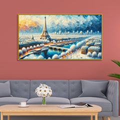 The Painter's Journey: A Winter's Tale in Paris, Where Colors Meet WorldssCanvas Print Wall Painting